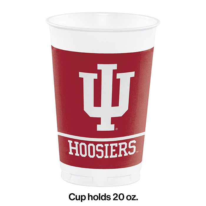 96ct Bulk Indiana University 20 oz Plastic Cups