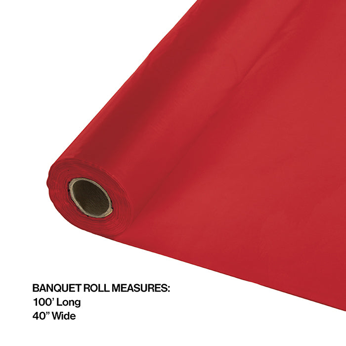 100 ft by 40 inch Classic Red Banquet Table Roll