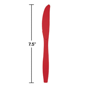 Classic Red Plastic Knives, 50 ct Party Decoration