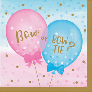 Gender Reveal Balloons Napkins, 16 ct by Creative Converting