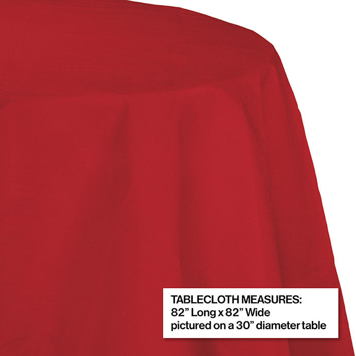 Bulk 12ct Classic Red Round Paper Table Covers 82 inch 