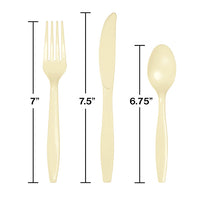 288ct Bulk Ivory Assorted Plastic Cutlery