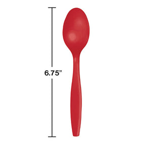 288ct Bulk Classic Red Plastic Spoons