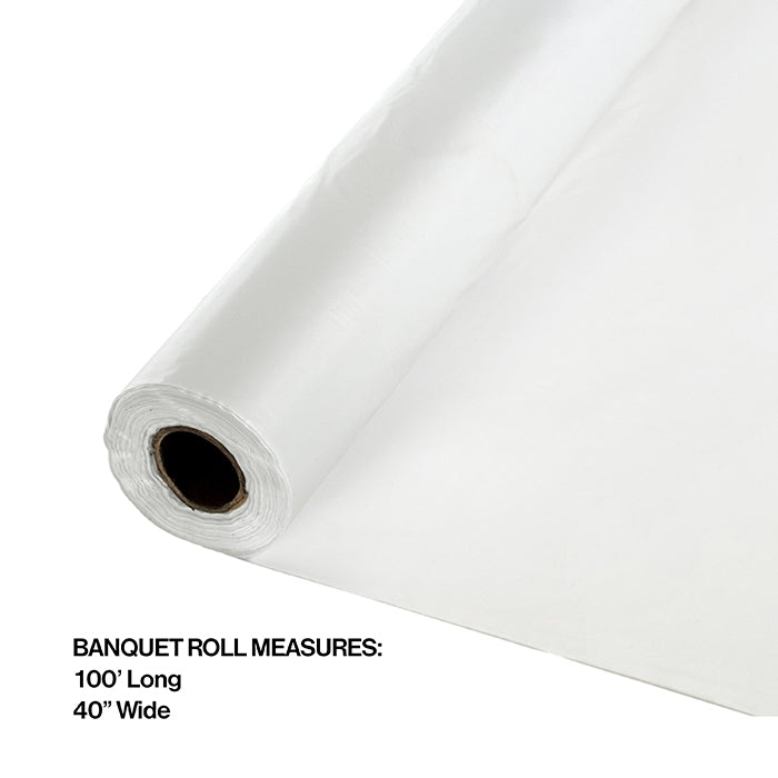 100 ft by 40 inch Clear Banquet Table Roll
