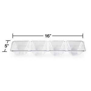 6ct Bulk Clear Form & Function 4-Compartment Tray