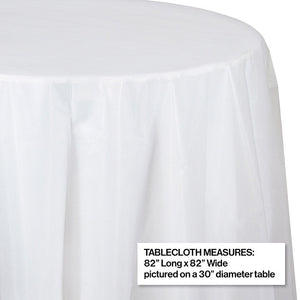 12ct Bulk Clear Round Plastic Table Covers