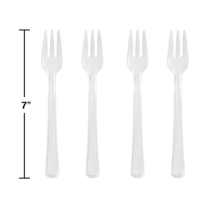 Clear Mini Appetizer Forks, 24 ct Party Decoration