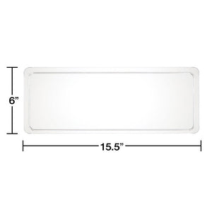 Clear Plastic Tray 6" X 15.5" Party Decoration