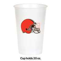 96ct Bulk Cleveland Browns 20 oz Plastic Cups