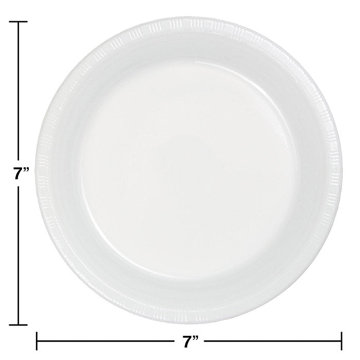 240ct Bulk White Plastic Dessert Plates