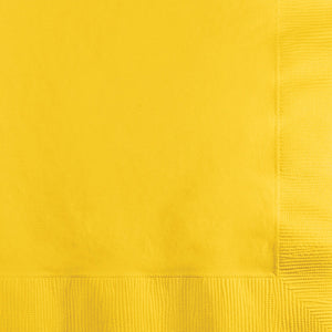 School Bus Yellow Beverage Napkin, 3 Ply, 50 ct by Creative Converting