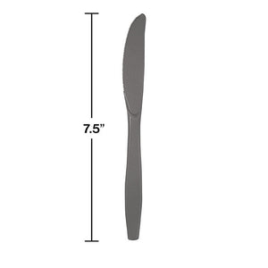 Glamour Gray Plastic Knives, 24 ct Party Supplies