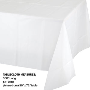12ct Bulk White Plastic Table Covers