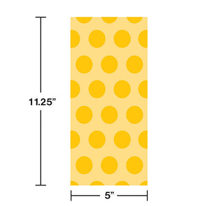 School Bus Yellow Polka Dot Favor Bags, 20 ct Party Decoration