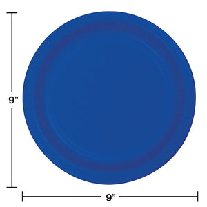 Cobalt Blue Paper Plates, 24 ct Party Decoration