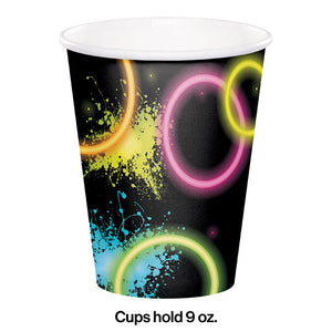 96ct Bulk Glow Party 9 oz Hot & Cold Cups