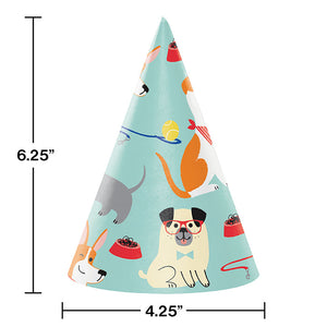 Dog Party Party Hats, 8 ct Party Decoration
