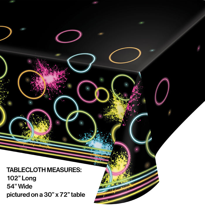 6ct Bulk Glow Party Plastic Table Covers