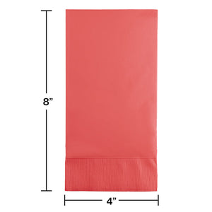192ct Bulk Coral Hand Towels 3 ply Guest Towels