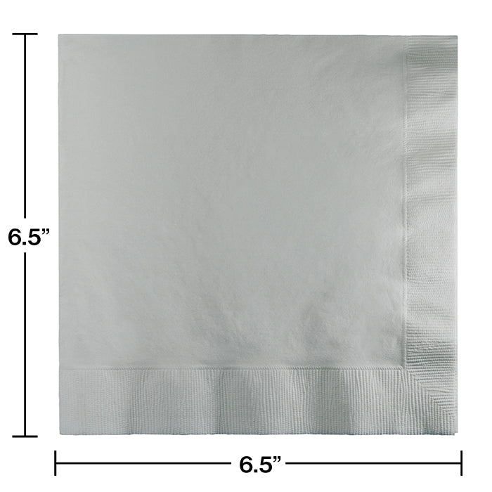 Bulk 500ct Shimmering Silver Luncheon Napkins 3 ply 