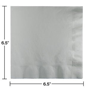 Shimmering Silver Luncheon Napkin 3Ply, 50 ct Party Decoration