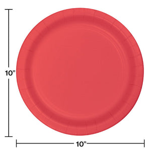 240ct Bulk Coral Sturdy Style Banquet Plates