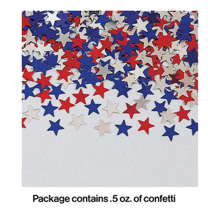 12ct Bulk Red, White & Blue Star Confetti
