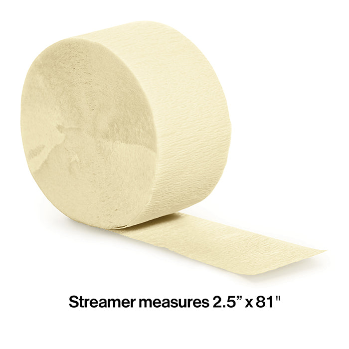 12ct Bulk Ivory Crepe Streamer