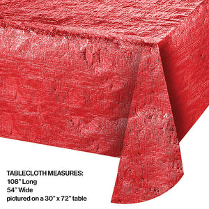 12ct Bulk Red Metallic Table Covers