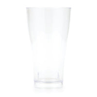 Bulk 24ct Clear 14 oz Plastic Pilsner Glasses 