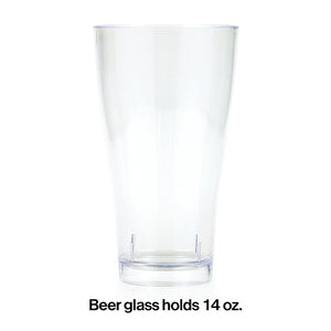 Clear Pilsner Beer Glasss, 14 Oz, 4 ct Party Decoration