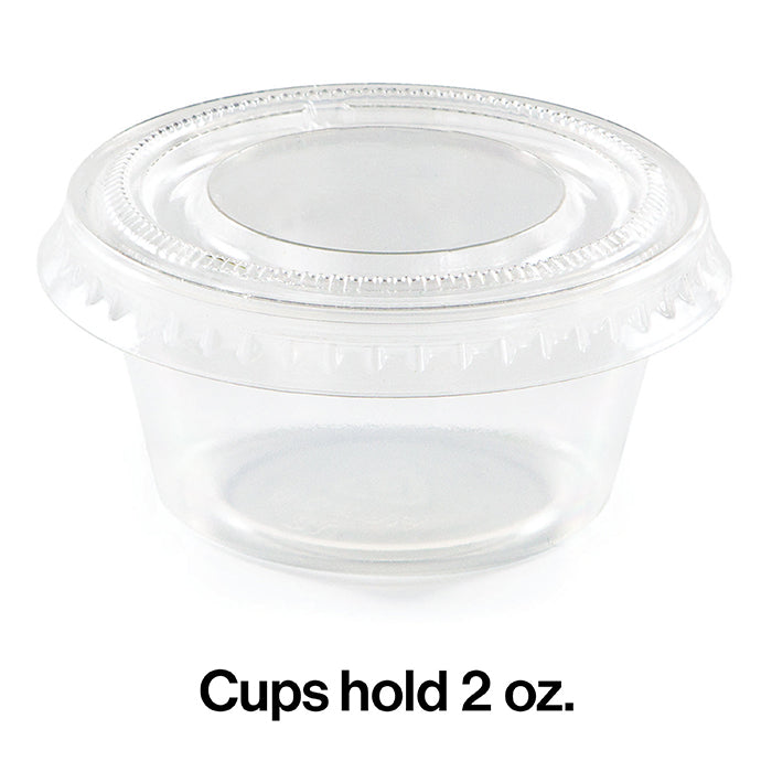 288ct Bulk 2 oz Clear Portion Cups with Lids