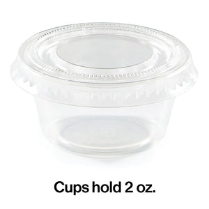 288ct Bulk 2 oz Clear Portion Cups with Lids