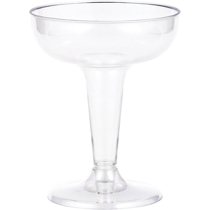 Bulk 54ct Clear 4 oz Plastic Champagne Coupes 