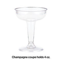 54ct Bulk 4 oz Plastic Champagne Coupes