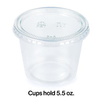 192ct Bulk 5.5 oz Clear Portion Cups with Lids