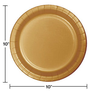 240ct Bulk Glittering Gold Sturdy Style Banquet Plates