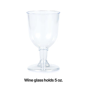 72ct Bulk 5 oz Plastic Wine Glasses