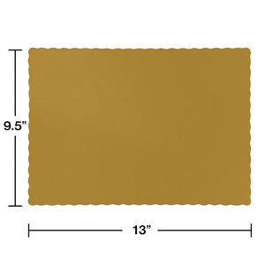 600ct Bulk Glittering Gold Paper Placemats