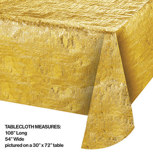 12ct Bulk Gold Metallic Table Covers