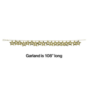 Gold Stars Foil Garland, 9 Ft. Party Decoration