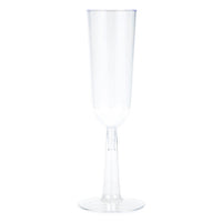 Bulk 48ct Clear 7 oz Plastic Champagne Flutes 