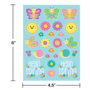 Hello Spring Stickers, 4 ct Party Decoration