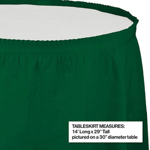 6ct Bulk Hunter Green Plastic Table Skirt