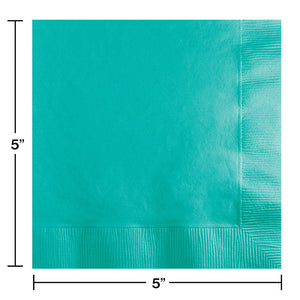 Teal Lagoon Beverage Napkin, 3 Ply, 50 ct Party Decoration