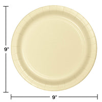 240ct Bulk Ivory Sturdy Style Dinner Plates