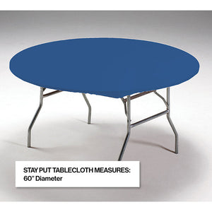 12ct Bulk Royal Blue Stay Put Round Table Covers