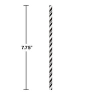 144ct Bulk Black and White Striped Flex Paper Straws