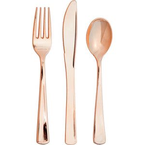 Assorted Cutlery, Metallic Rosegold, 24 ct by Creative Converting