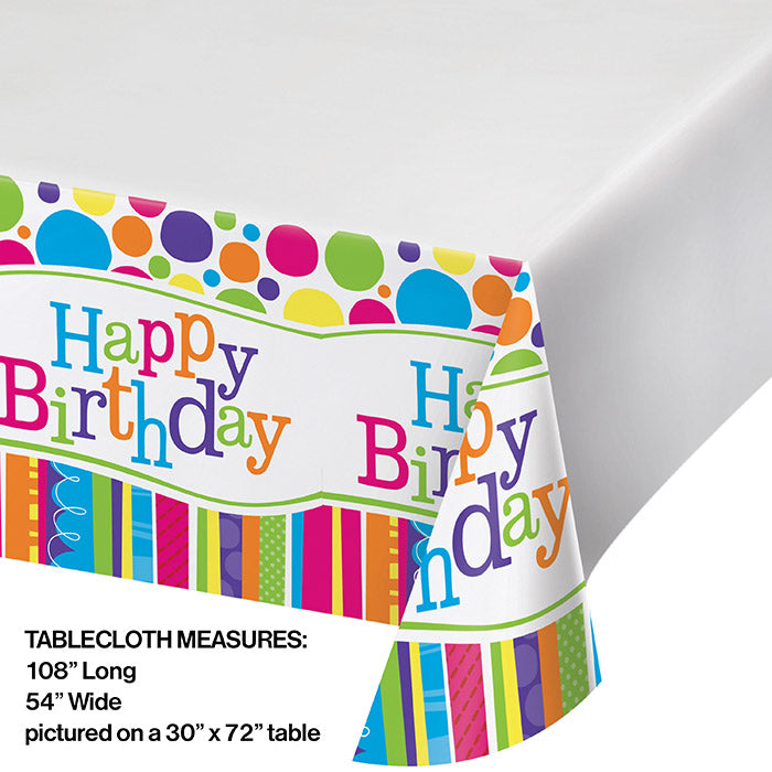6ct Bulk Bright And Bold Table Covers